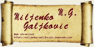 Miljenko Galjković vizit kartica